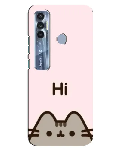 Чохол для TECNO Spark 7 Pro з картинкою «Пушин каже Hi»