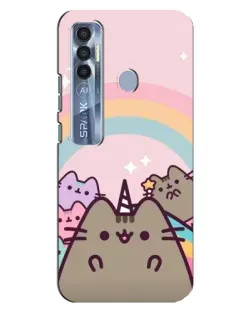 Чехол для TECNO Spark 7 Pro с картинкой «Единорог Pusheen»