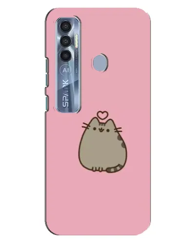 Чохол для TECNO Spark 7 Pro з картинкою «Pusheen серце»