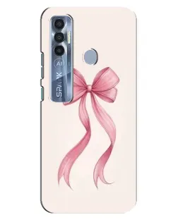 Чехол для TECNO Spark 7 Pro с картинкой «Розовый бант»