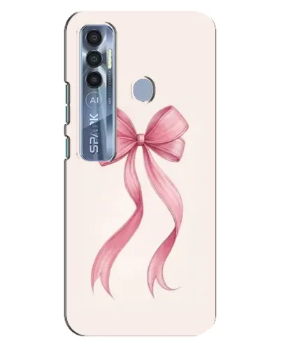 Чехол для TECNO Spark 7 Pro с картинкой «Розовый бант»