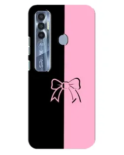 Чехол для TECNO Spark 7 Pro с картинкой «Половинки банта»