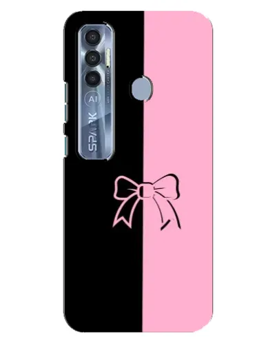 Чехол для TECNO Spark 7 Pro с картинкой «Половинки банта»