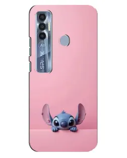 Чехол для TECNO Spark 7 Pro с картинкой «Stitch выглядывает»