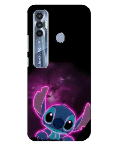 Чехол для TECNO Spark 7 Pro с картинкой «Неоновый Stitch»