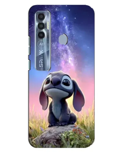 Чехол для TECNO Spark 7 Pro с картинкой «Стич на рассвете»