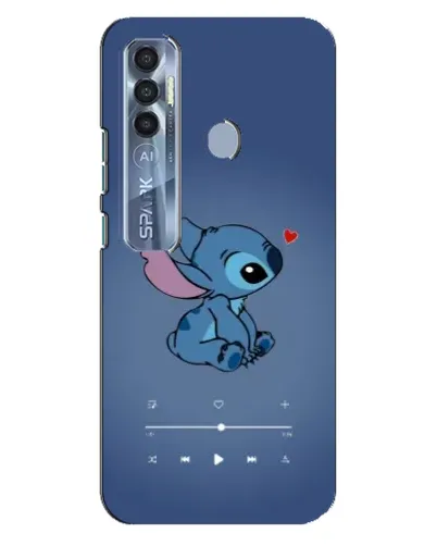 Чехол для TECNO Spark 7 Pro с картинкой «Музыкальный Stitch»