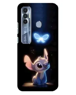 Чехол для TECNO Spark 7 Pro с картинкой «Сияющий Стич»