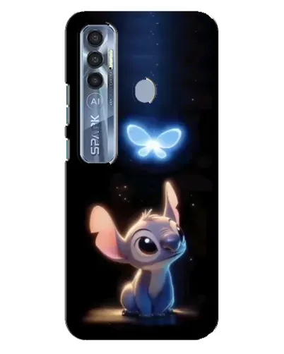 Чехол для TECNO Spark 7 Pro с картинкой «Сияющий Стич»