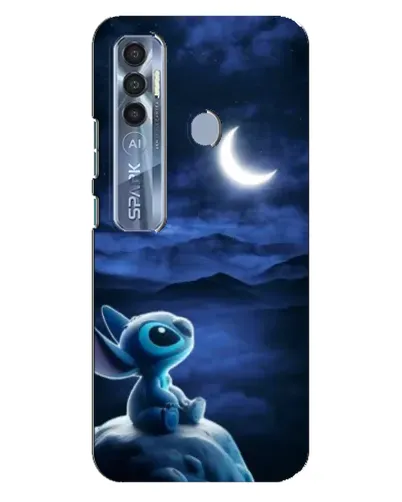 Чехол для TECNO Spark 7 Pro с картинкой «Лунная ночь Стича»