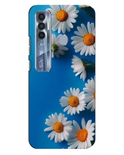 Чехол для TECNO Spark 7 Pro с картинкой «Белоснежные маргаритки»
