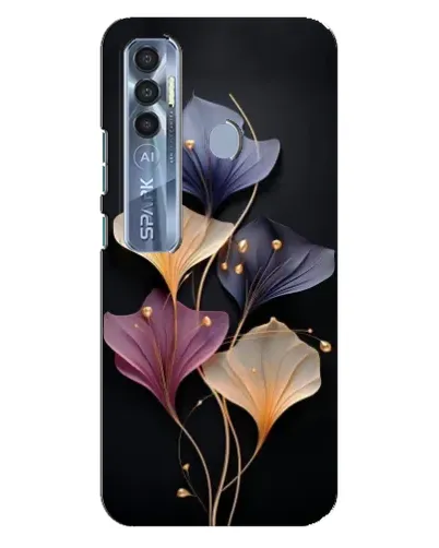 Чехол для TECNO Spark 7 Pro с картинкой «Лиловые цветы грации»