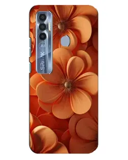 Чехол для TECNO Spark 7 Pro с картинкой «Оранжевый макро цветок»