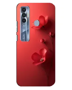 Чехол для TECNO Spark 7 Pro с картинкой «Маковые соцветия»