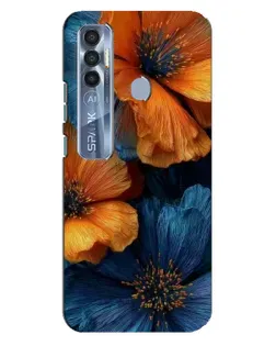 Чохол для TECNO Spark 7 Pro з картинкою «Яскрава синьо-помаранчева флора» Чохол для TECNO Spark 7 Pro з картинкою «Яскрава синьо-помаранчева флора»