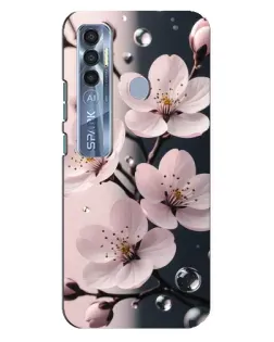 Чохол для TECNO Spark 7 Pro з картинкою «Ніжня сакура та краплі» Чохол для TECNO Spark 7 Pro з картинкою «Ніжня сакура та краплі»