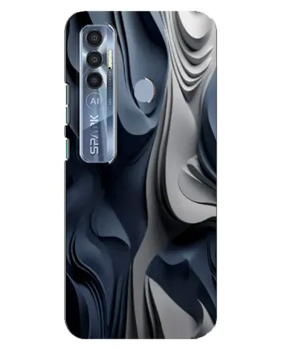 Чохол для TECNO Spark 7 Pro з картинкою «Об'ємні сині складки» Чохол для TECNO Spark 7 Pro з картинкою «Об'ємні сині складки»
