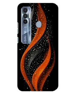 Чехол для TECNO Spark 7 Pro с картинкой «Огненная звездная волна»