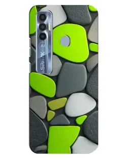 Чохол для TECNO Spark 7 Pro з картинкою «Яскрава неонова галька»