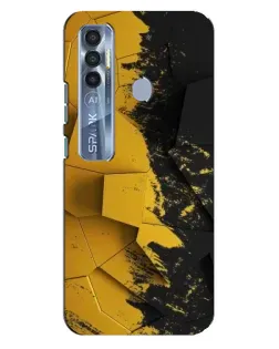 Чохол для TECNO Spark 7 Pro з картинкою «Золоті уламки геометрії»