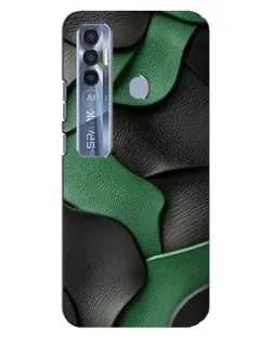 Чохол для TECNO Spark 7 Pro з картинкою «Зелені шкіряні хвилі»