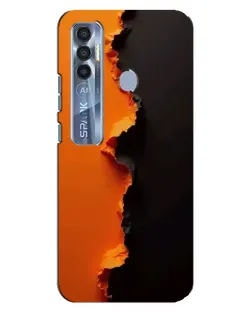 Чохол для TECNO Spark 7 Pro з картинкою «Помаранчевий розлом»