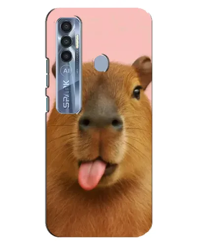 Чохол для TECNO Spark 7 Pro з картинкою «Капібара з язиком» Чохол для TECNO Spark 7 Pro з картинкою «Капібара з язиком»