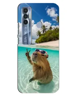 Чохол для TECNO Spark 7 Pro з картинкою «Капібара на морі»
