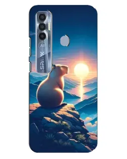 Чохол для TECNO Spark 7 Pro з картинкою «Захід сонця з капібарою»