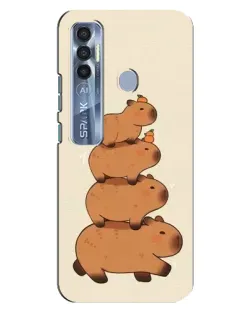 Чохол для TECNO Spark 7 Pro з картинкою «Вежа з капібар»