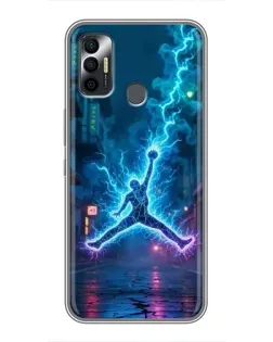 Чохол для TECNO Spark 7P з картинкою «Jordan Gold Jumpman»