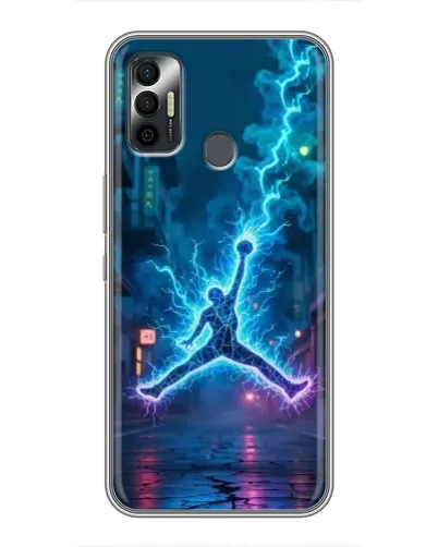Чохол для TECNO Spark 7P з картинкою «Jordan Gold Jumpman»