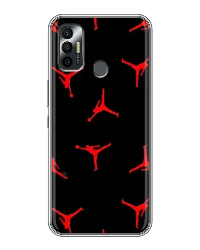 Чохол для TECNO Spark 7P з картинкою «Jordan Red Pattern»