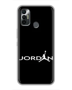 Чохол для TECNO Spark 7P з картинкою «Jordan White Logo»