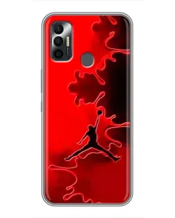 Чохол для TECNO Spark 7P з картинкою «Jordan Red Smoke»