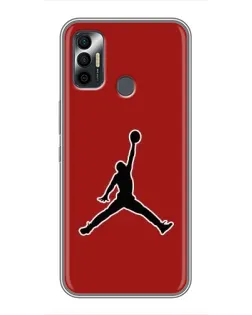 Чохол для TECNO Spark 7P з картинкою «Jordan Red Back»
