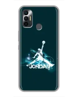 Чохол для TECNO Spark 7P з картинкою «Jordan Blue Fire»