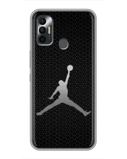 Чохол для TECNO Spark 7P з картинкою «Jordan Dark Carbon»