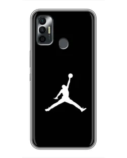 Чохол для TECNO Spark 7P з картинкою «Jordan Silhouette»