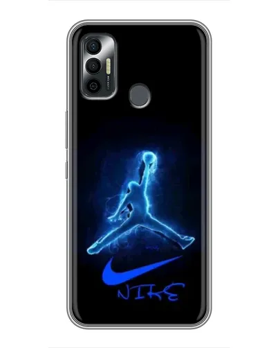 Чохол для TECNO Spark 7P з картинкою «Jordan Neon Blue»