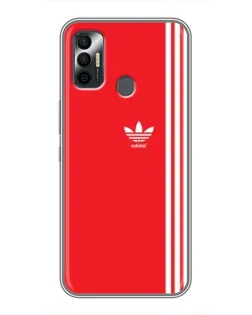 Чохол для TECNO Spark 7P з картинкою «Червоний мінімалізм Adidas»