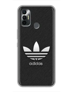 Чохол для TECNO Spark 7P з картинкою «Adidas Карбонова текстура»