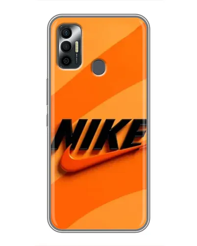 Чехол для TECNO Spark 7P с картинкой «Оранжевый драйв Nike»