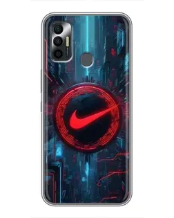 Чехол для TECNO Spark 7P с картинкой «Техногенный стиль Nike»