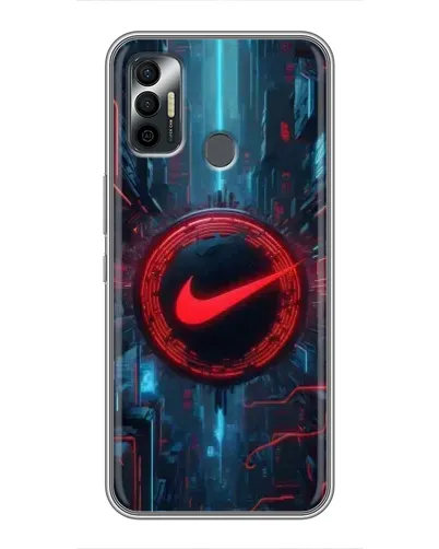 Чехол для TECNO Spark 7P с картинкой «Техногенный стиль Nike»