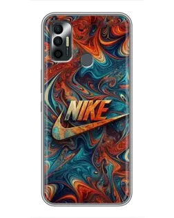 Чехол для TECNO Spark 7P с картинкой «Nike в абстракции»