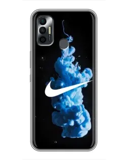Чехол для TECNO Spark 7P с картинкой «Nike и синий дым»