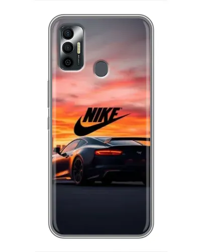 Чехол для TECNO Spark 7P с картинкой «Nike и суперкар»