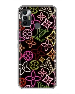 Чохол для TECNO Spark 7P з картинкою «Неоновий мікс Nike»
