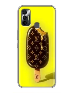 Чехол для TECNO Spark 7P с картинкой «Мороженое от LV»